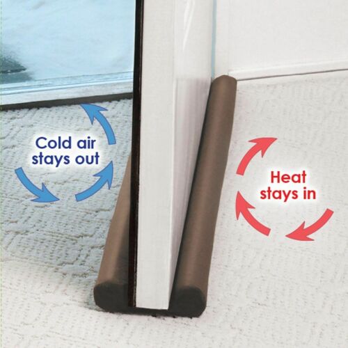 Portable Twin Door Draft Dodger Guard Stopper Protector Under Door Excluder