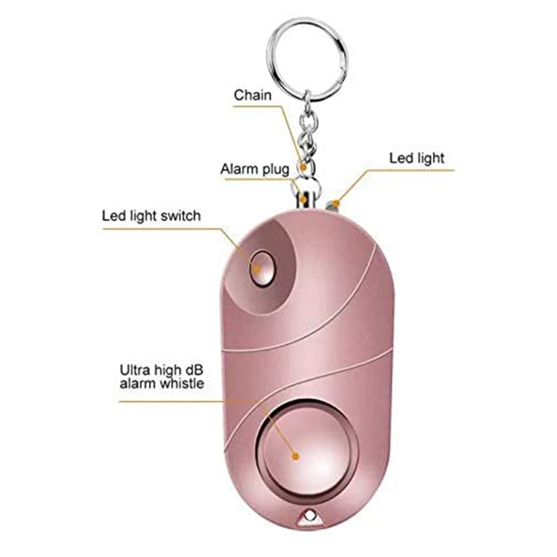 3 Pcs Personal Alarm Safe Sound Emergency Security Alarm Keychain LED Flashlight Anti Attack Tool For Women,Kids,Etc
