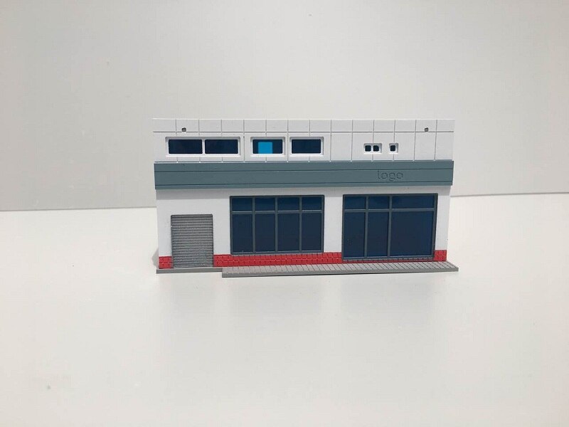 N Scale 1 / 150 160 building scene model, convenience store, hard plastic assembly model