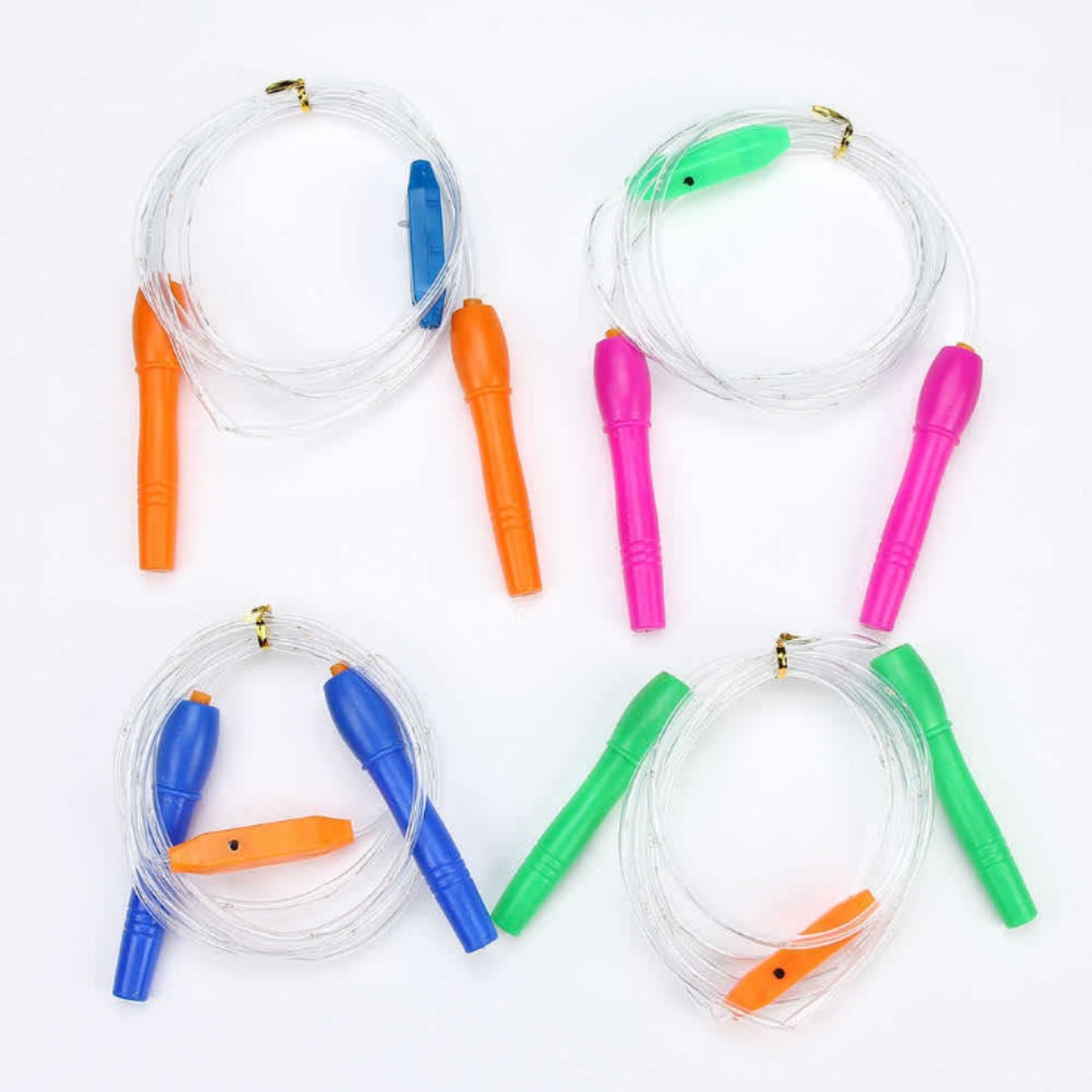 Cuerdas de saltar luminosas LED, cuerda de velocidad deportiva para niños, ejercicio nocturno, Fitness, entrenamiento, columpio deportivo