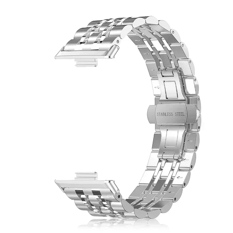 Stainless Steel Strap For HUAWEI Watch FIT 4 /Fit 4 Pro /Fit 3 WatchBand Straps for Huawei Fit4 Metal Bracelet Accessories: WHITE