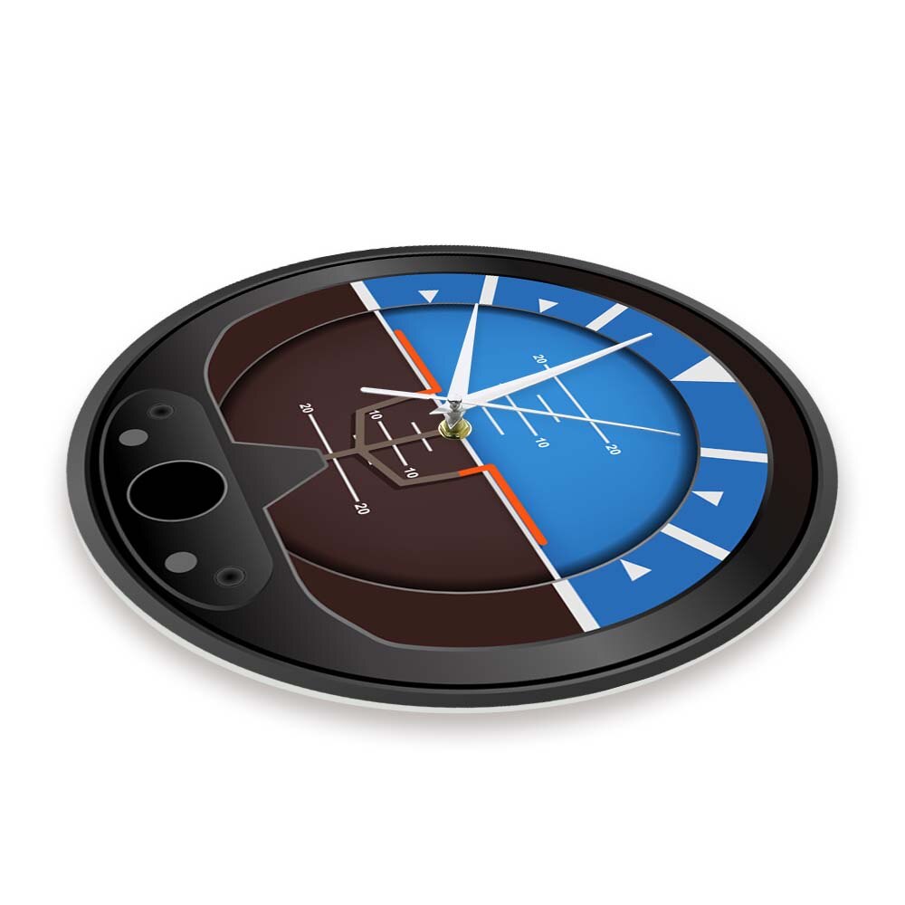 Aircraft Attitude Indicator Silent Non Ticking Wall Clock Flight Instrument Home Décor Wall Watch Pilots Art Décor Modern Clock
