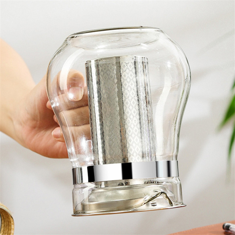 Heat Resistant Glass Filter Teapot Large Capacity Transparent Tea Pot With Stainless Steel Infuser Cold Kettle Office Teaware