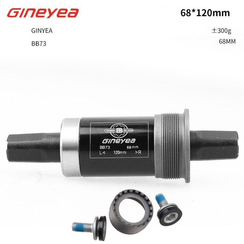 GINEYEA – support de pédalier carré BB73 pour vtt 68mm, roulement BB: BB73-120mm