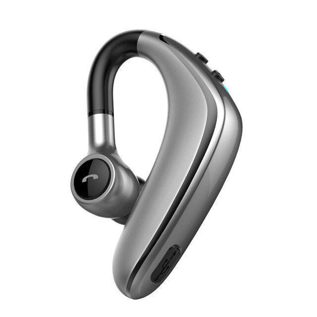 Wireless Car Bluetooth Headset 15 Hours Playing Time F Driving Earphone Long Standby Business Headset Light Weighted: Gray