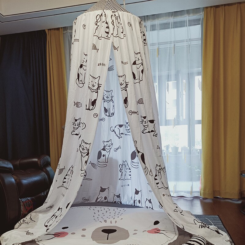 Nordic Stijl Opknoping Prinses Kant Kids Baby Bed Kamer Luifel Klamboe Gordijn Beddengoed Koepel Tent Home Decor: 4