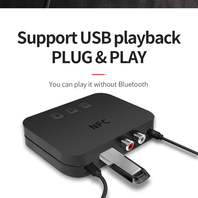 Nfc bluetooth 5,0 wireless audio receiver rca output power amplifier speaker to stereo bluetooth speaker upgrade nfc connection