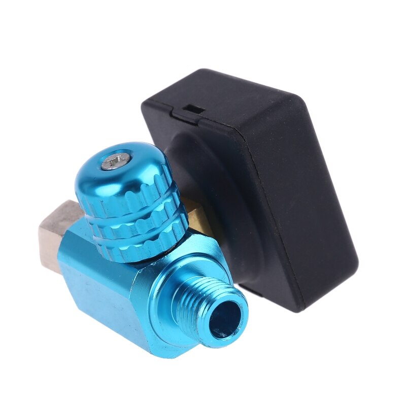 Digital Pressure Regulator Air Gauge with Locking Adjustment Valve for Spray-Gun Paint-Gun PSI BAR Kpa KG/CM2