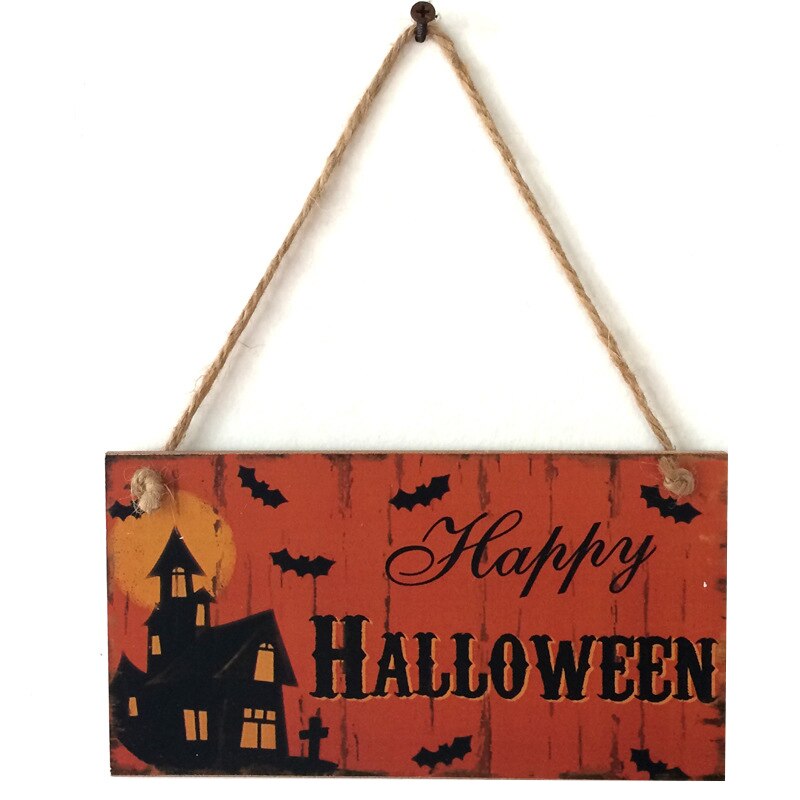 Halloween-sisustustarvikkeet roikkuvat kyltit temppu tai herkku kallo noita iloisiin halloween-juhliin sisätilojen ulko-oven seinäkoriste: B