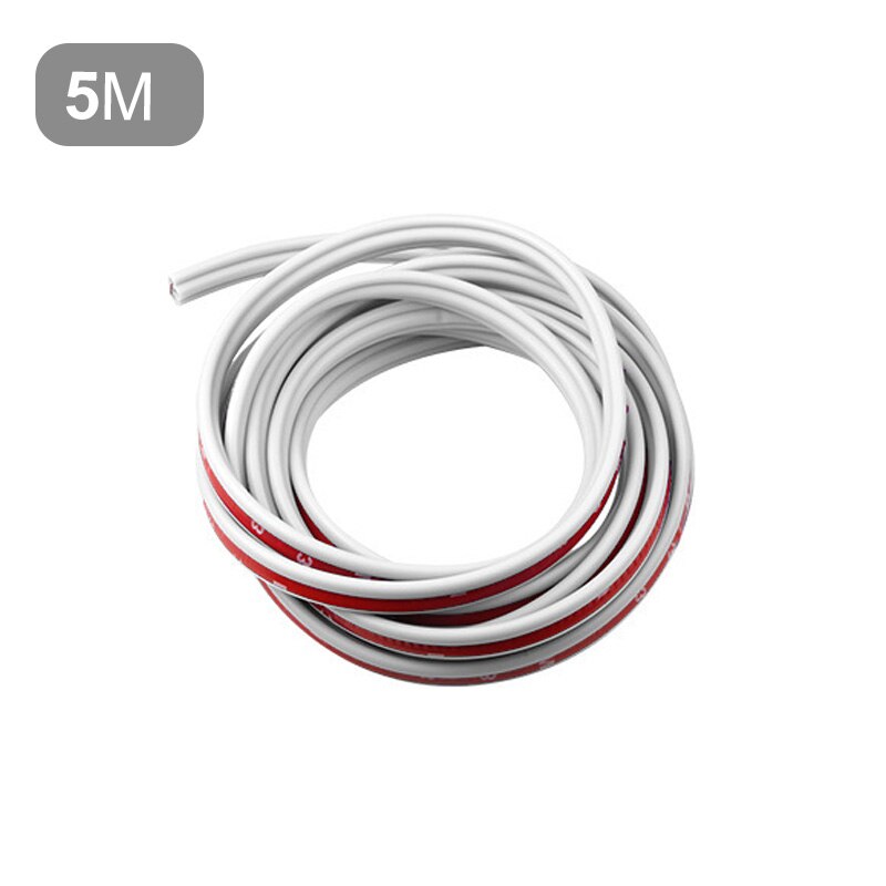 Autodeur rubberen afdichtingsstrips, auto dubbele laag afdichtingsstickers voor deur, kofferbak, auto-isolatie, tochtstrip, motorkap rubberen afdichtingsstrip: Bc-wit -5m