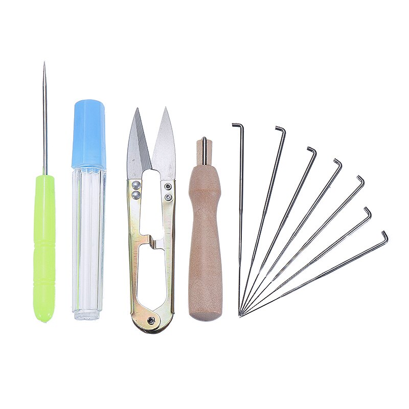 8 Colors Wool Felt Craft Kit DIY Yarn Wool Felting 50PCS Needle Felting Starter Set Household Sewing Package Handmade Craft