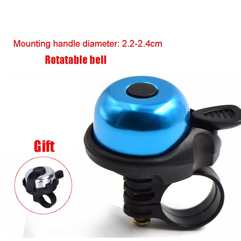 Mountain Bike Compass Bell Speaker Folding Bicycle Horn Loud Handlebar Ring Road Bike Alarm System MTB Cycling Accessories Parts: A-Blue