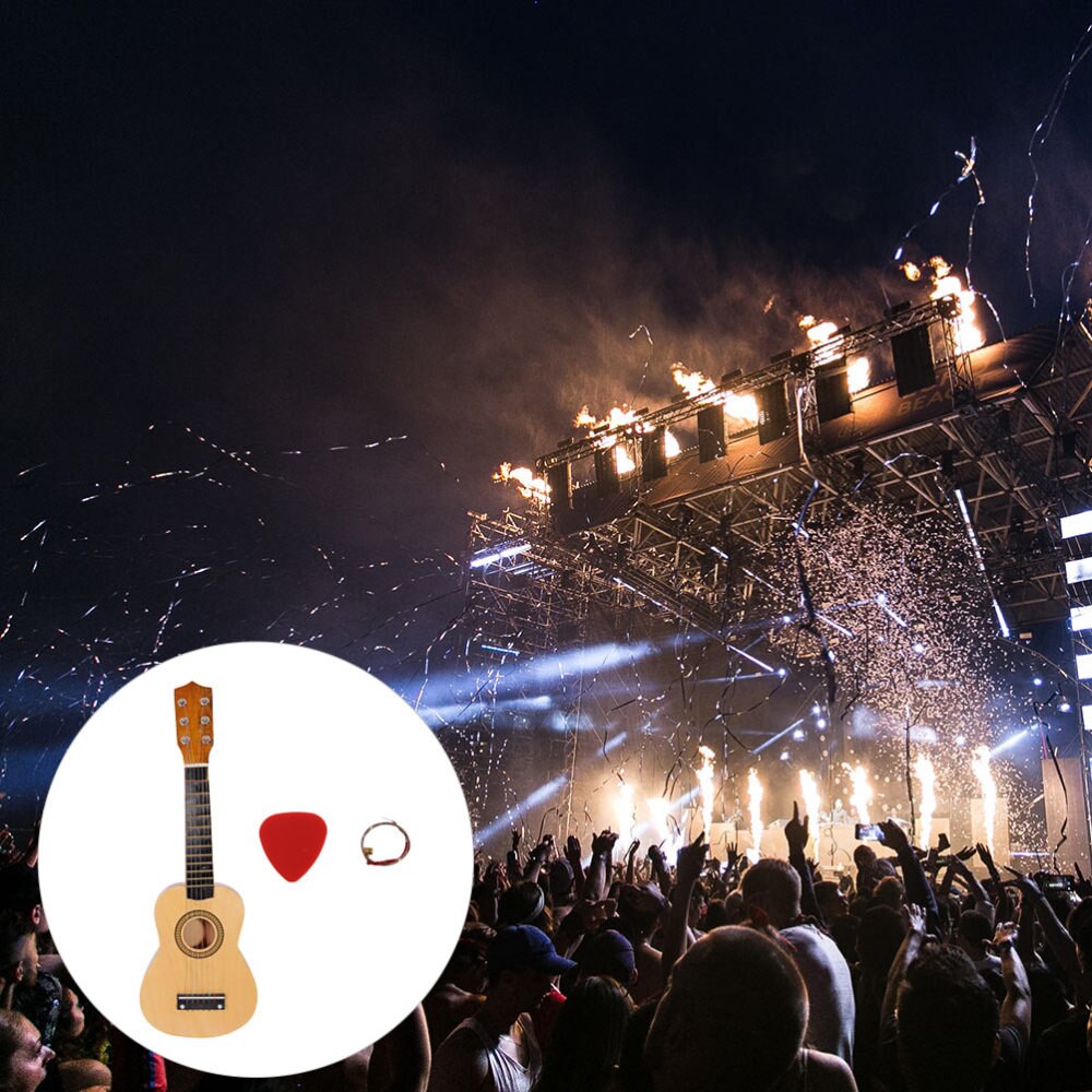 1pc Useful Pretty Chic 25 Inch Guitar Simple Guitar for Students: Wood color