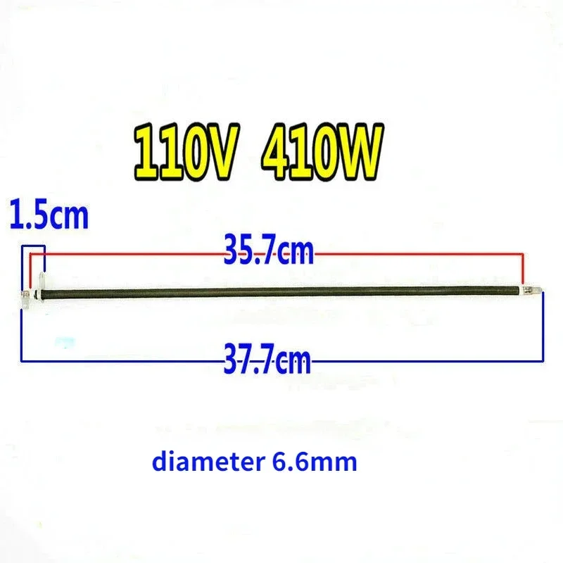 1 unidad de repuesto de elemento calefactor de horno eléctrico de acero inoxidable 110V 300W-425W para piezas de reparación de tubo calefactor de horno eléctrico