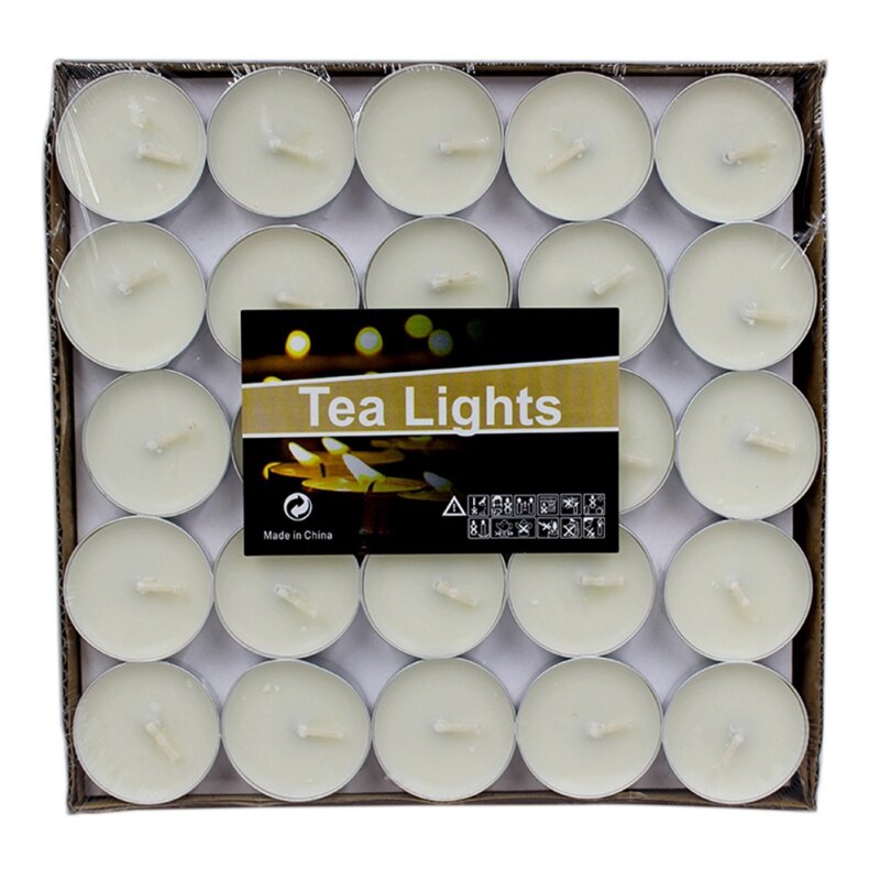 Dining Table Wedding Candles Wax Standard Wick Burning Durable Candle Tea Wax Round Candle Smokeless Dinner Eco-friendly