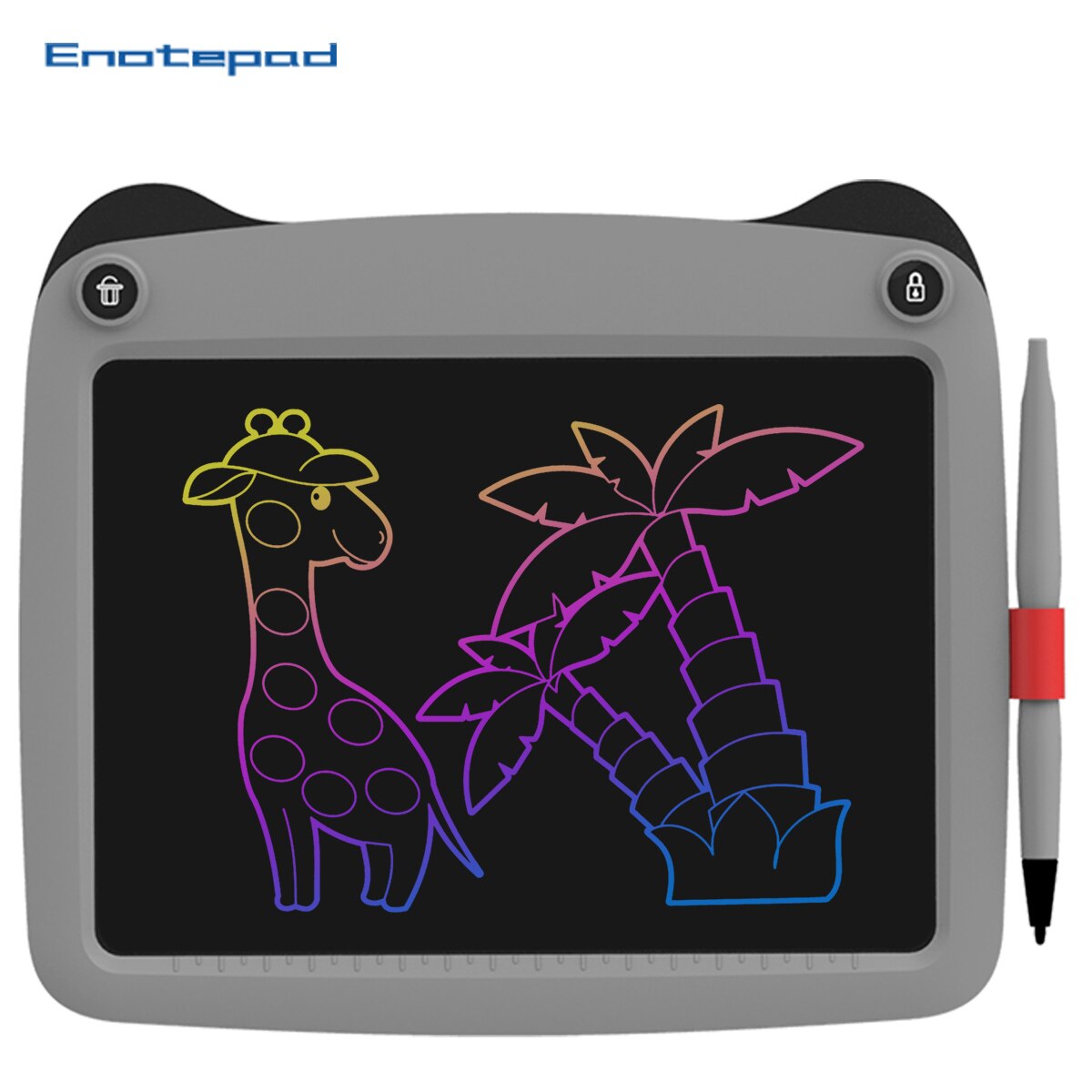 Enotepad 9 Inch Lcd Writing Tablet Drawing Tablet eyes protection ink-free and dust-free writing tablet lcd drawing tablet: EP0109C-GY-1PCS