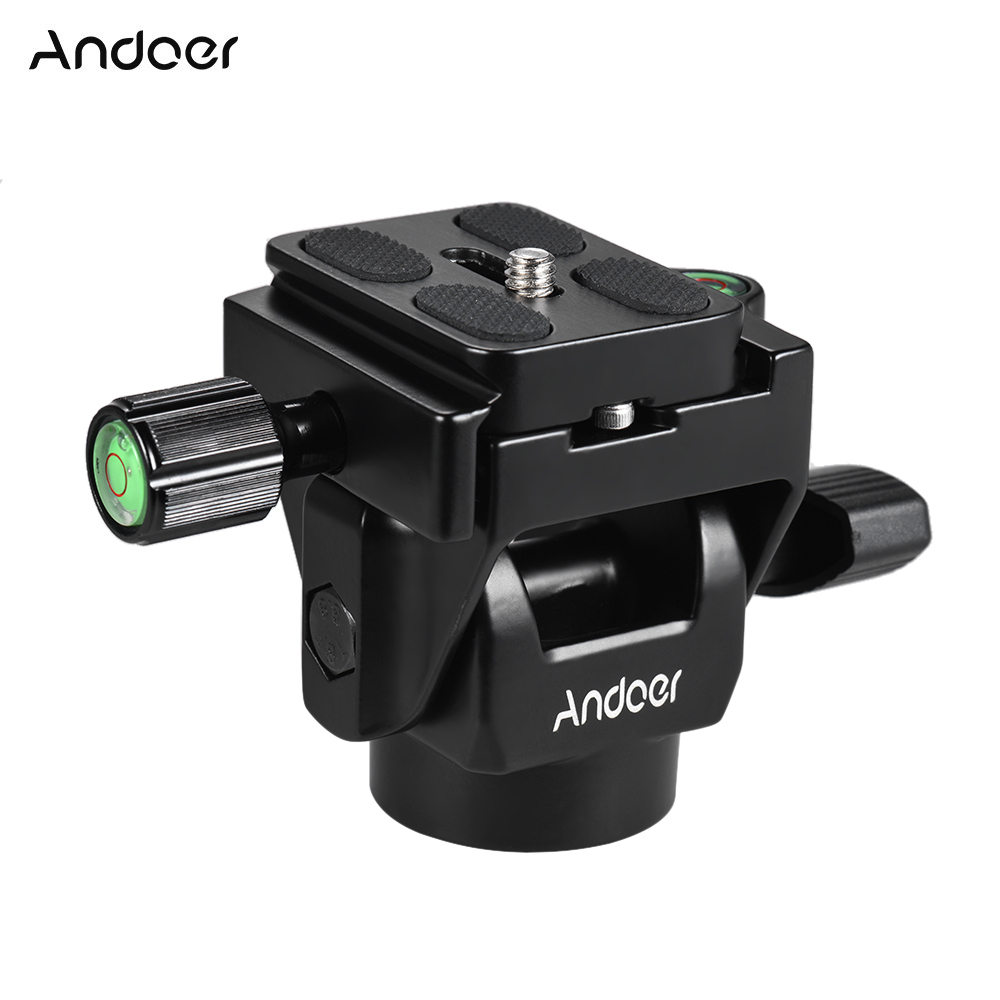 Andoer M-12 Monopod Tilt Hoofd Panoramisch Hoofd Tele Vogel Kijken Met Quick Release Plaat