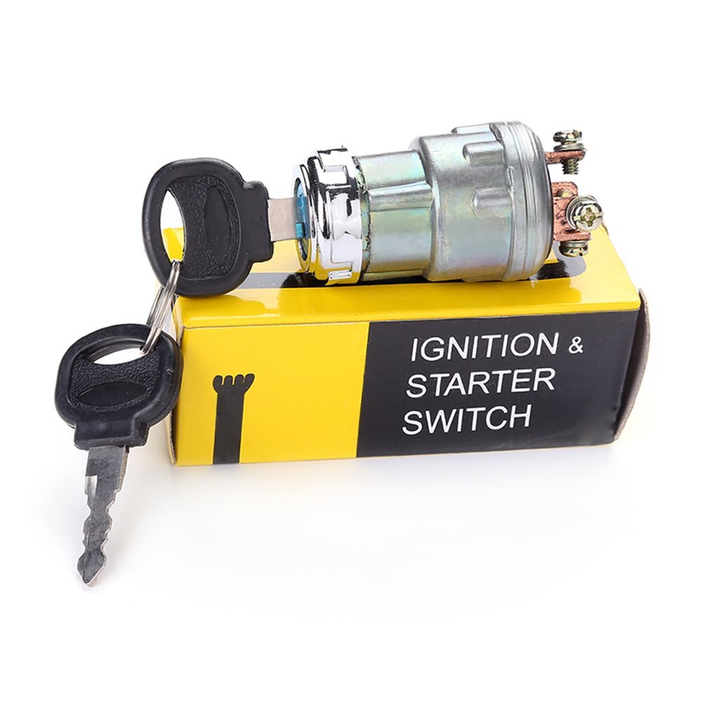 Interruptor de arranque de encendido para coche y barco, dispositivo de arranque de 4 posiciones de 12V con 2 llaves para motor de gasolina, máquinas de granja, cosechadoras