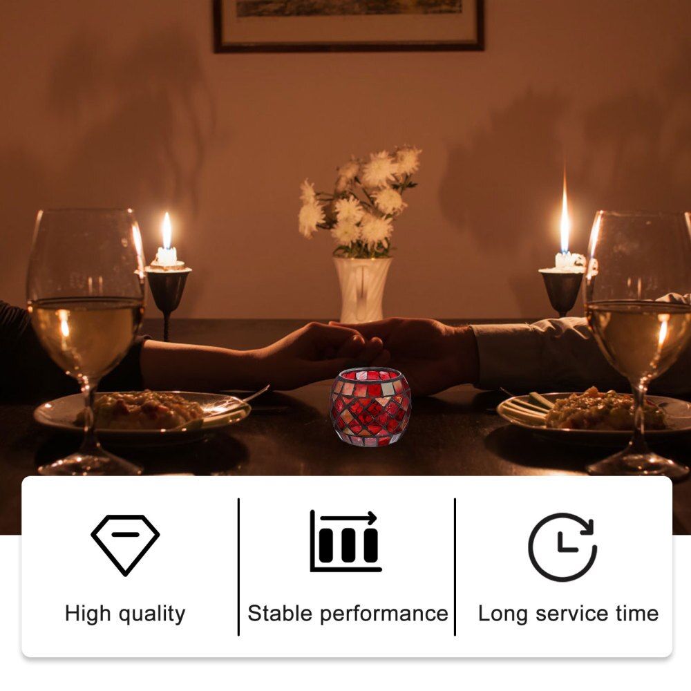 1Pc Romantic Glass Stylish Tea Light Holder for Home Party