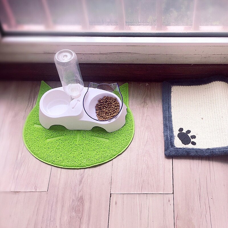 Pet Dog Puppy Cat Feeding Mat Pad Cute PVC Bed Dish Bowl Food Feed Placement Cat Toilet Mat Cat Claw Mat