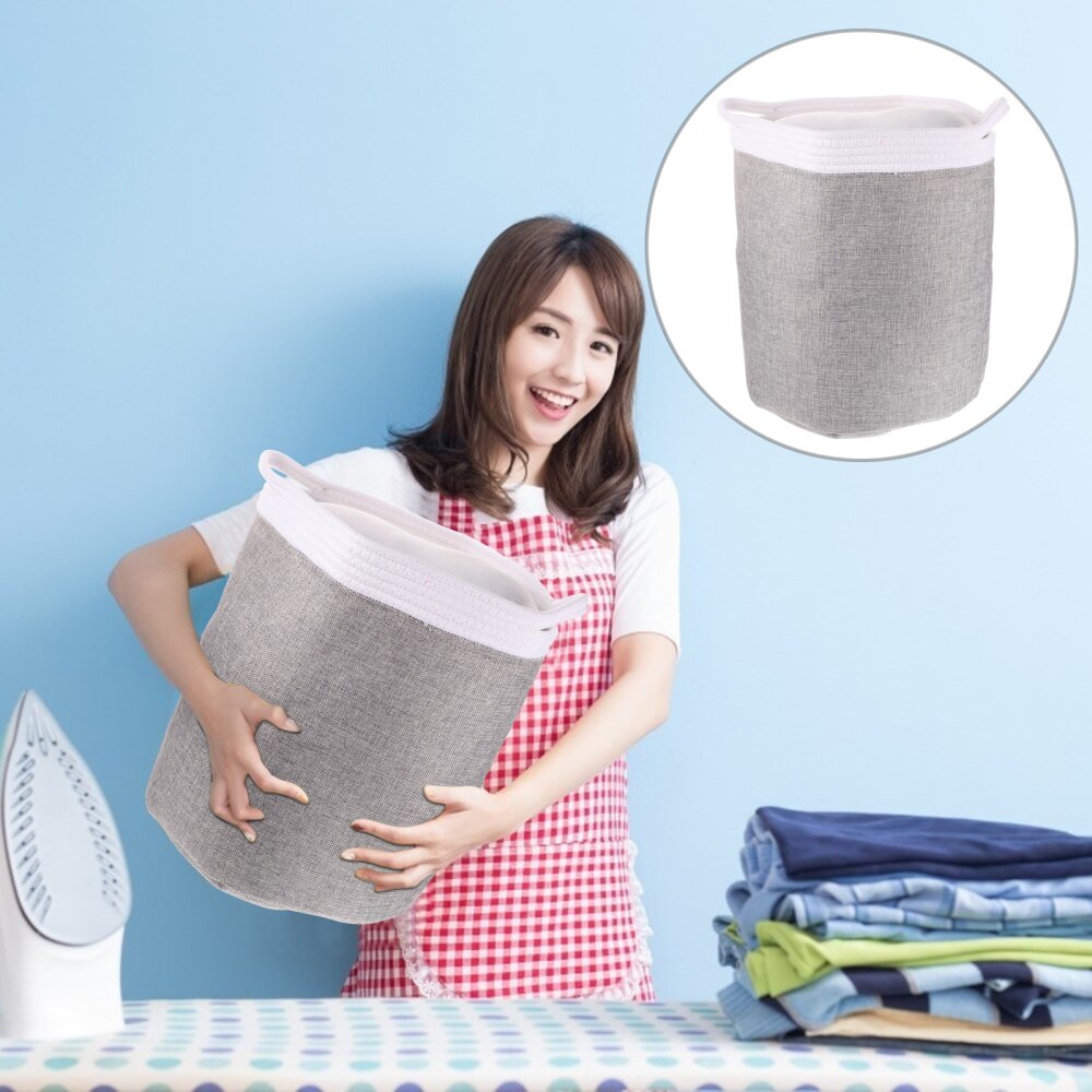 1 Pc Practical Foldable Linen Basket Storage Basket Laundry Basket Sundries Basket for Living Room Kitcken Bathroom