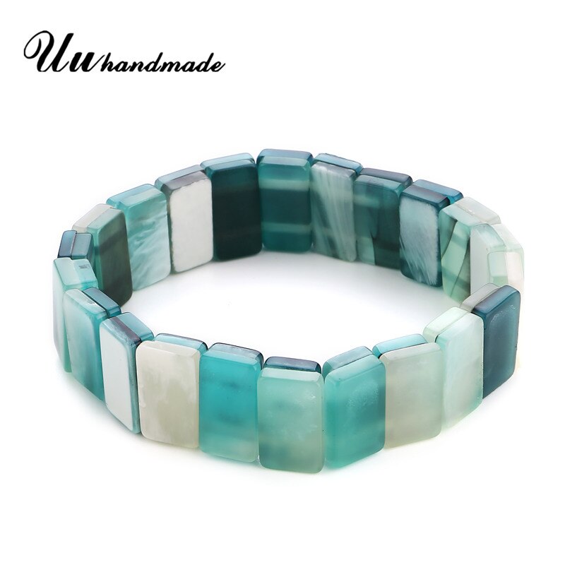 Moda pulseiras redondas pulseiras de acrílico pulseira escalável estilo punk pulseiras para mulher 2018 jóias bijoux pulseiras: blue
