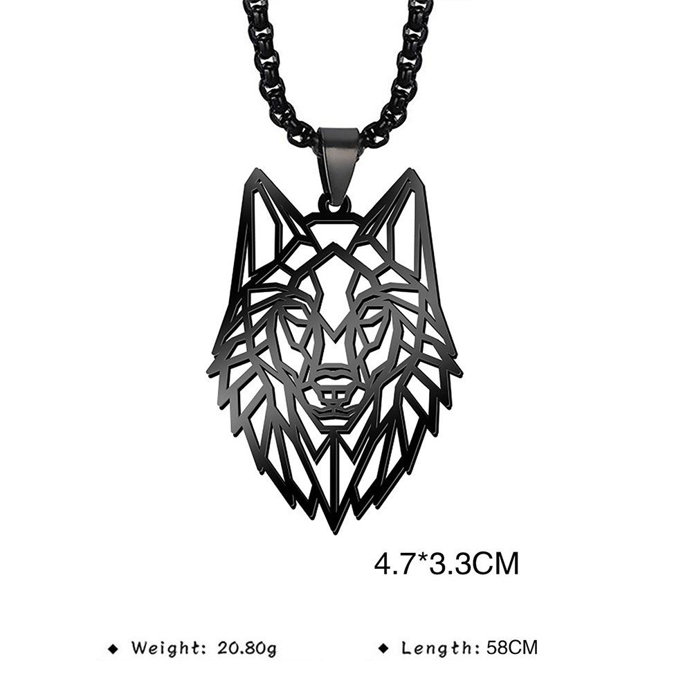 My Shape Roi Lion couronne pendentif collier hommes garçon en acier inoxydable punk animal loup charme collier Hip Hop bijoux,collier garcon enfan,coliers pour enfants garçon de,chaine homme