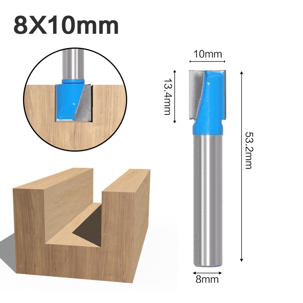 1pc 8mm Shank Surface Planing Wood Milling Router Bits 16 Sizes Bottom Clear Wood Cutting Router Bit 10mm-32mm