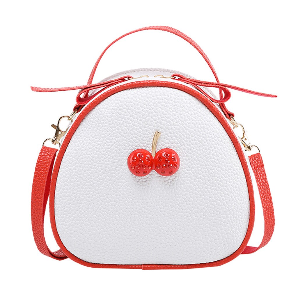 OCARDIAN Handbag Trend Women's Hit Color Portable Bag With Zipper Lady Cherry Shoulder Bags May22: White