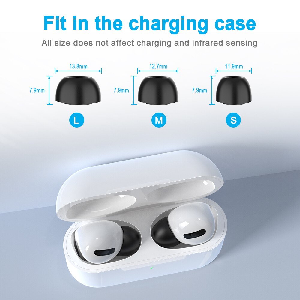 Memory Foam Ear Tips Voor Airpods Pro 6 Pairs Tips Vervanging Oordopjes Voor Apple Airpods Pro Oordopjes Met Doos