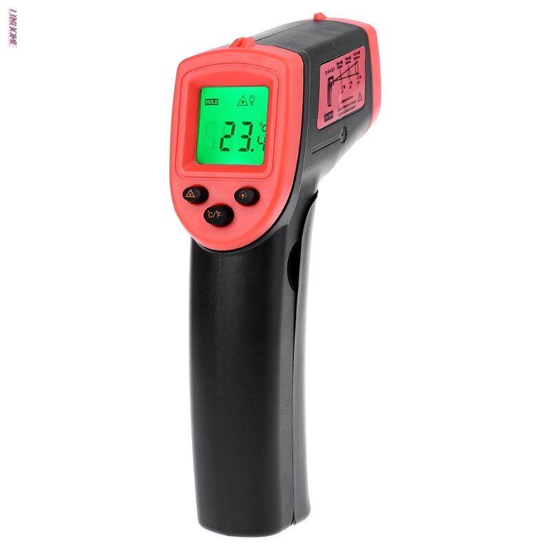 Digital HW600 Thermometer Gun ℃/℉ Industrial Pyrometer Temperature Meter -50~600℃ / -58~1122℉: Red