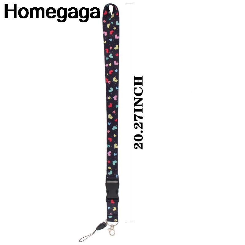 Homegaga Liefde Harten Paar Lanyards Nekkoord Id Badge Telefoon Houders Ketting Voor Sleutels Id Badge Houders Singels Linten D2324