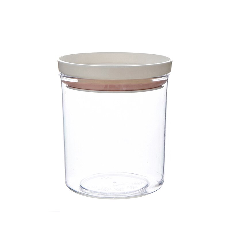 Food Storage Container Plastic Refrigerator Noodle Box Multigrain Storage Tank Transparent Sealed Cans Kitchen Accessories: Pink M 8.5x8.5x10