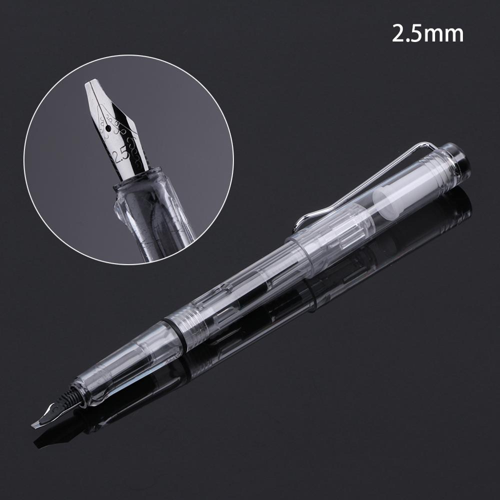 Pluma estilográfica árabe tibetana de punta plana, arte de caligrafía paralela gótica de pico de pato: 2.5mm