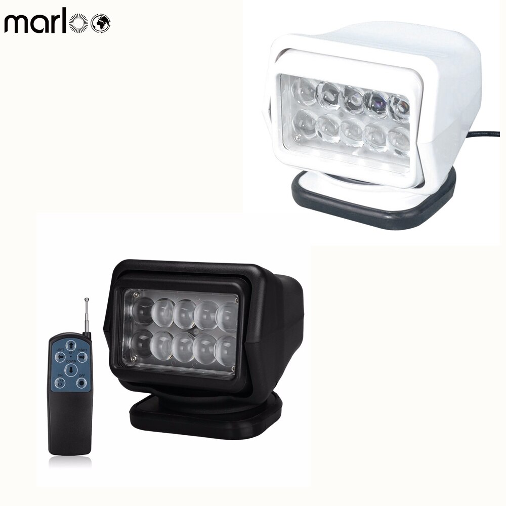 Projecteur Led avec télécommande, 50W, 7 pouces, 12V, 24V, Spot pour travaux, camion, bateau, SUV, pêche Marine, camping, 1 pièce
