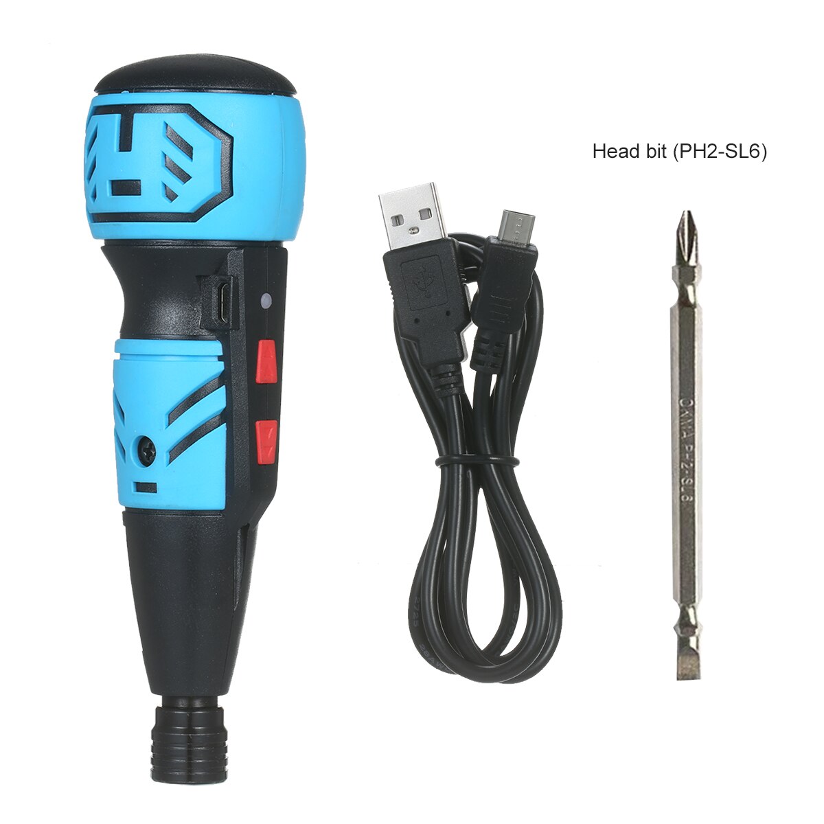 Cordless Screwdriver USB Rechargeable Mini Electric Screwdriver Portable Handheld Power Drill Screwdriver with LED Light