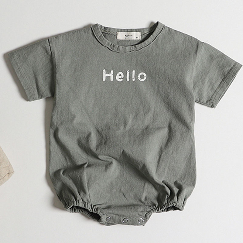 Milancel Zomer Koreaanse Stijl Baby Body Brief Print Jongens Meisjes Jumpsuits Leuke Baby Kleding