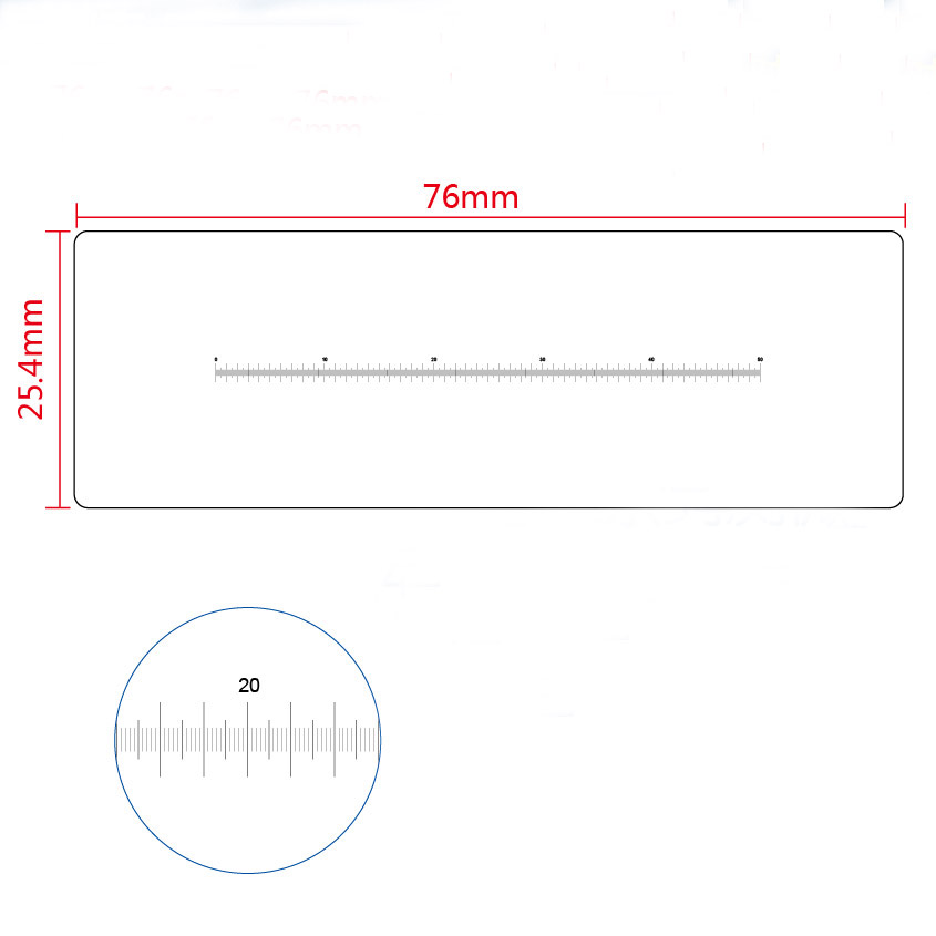 Weiche Lineal Mikroskop Mikrometer Kalibrierung Rutsche Linie Breite Partikel Durchmesser Messung Werkzeug Hohe Präzision Film Punkt Messgerät