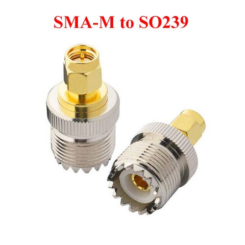 Adaptador RF UHF-SMA SMA hembra macho a UHF macho, conector PL259 SO239, adaptador Coaxial: SMA-M to SO239