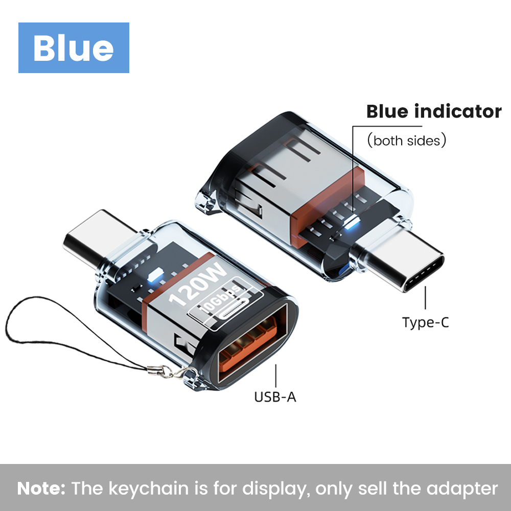 Adaptador OTG de 120W USB3.2 macho a conector hembra tipo C 3 en 1 transferencia de datos convertidor de auriculares de carga rápida para iphone 15 16: Negro mate