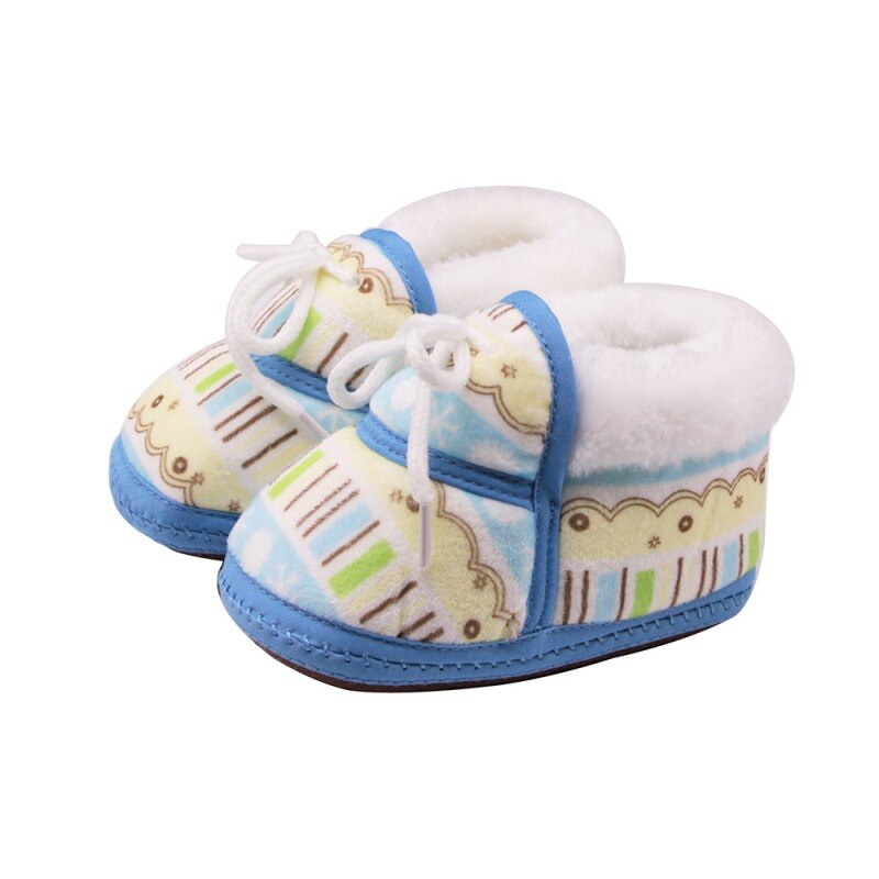 5 stijlen schattige babyschoentjes lente winter warme zachte baby retro print schoentjes katoenen gevoerde baby jongens meisjes laarsjes: Jm0195l