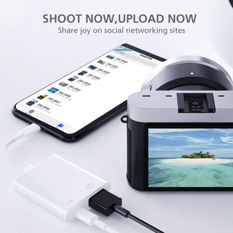 For iPhone iPad to USB 3.0 Camera Charger Splitter Adapter For Apple iPad USB Camera Mouse Keyboard U Disk Flash Drive Connector