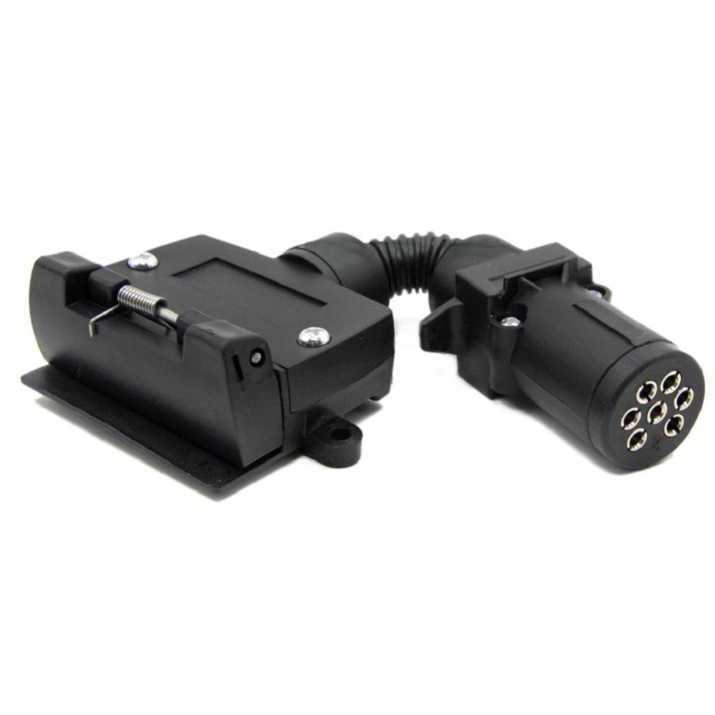 Cirex 7-Pin Round Trailer Plug Adapter Set – Male & Female Slim Connectors