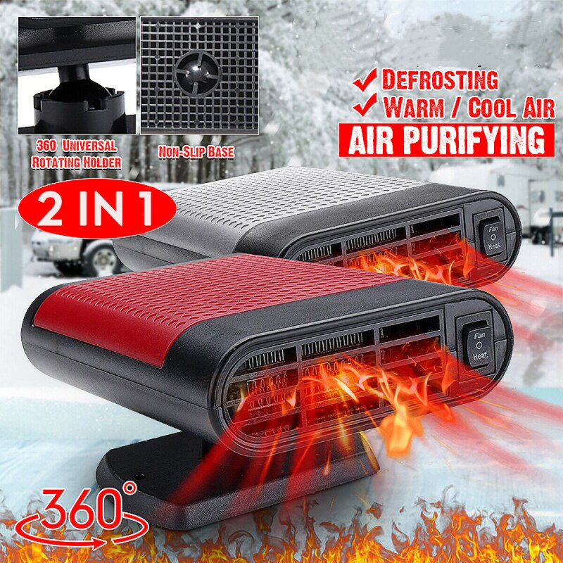 Winter Car Heater Universal 12v Car Window Fan Heater Portable Car Interior Heating Accessories Window Mist Remover Car Heaters