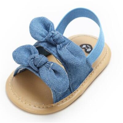 Baby Sandalen Kind Baby Meisje Strik Houten oor Sandalen Lederen Sandalen Zomer Party Prinses Schoenen: F / 7-12 Months