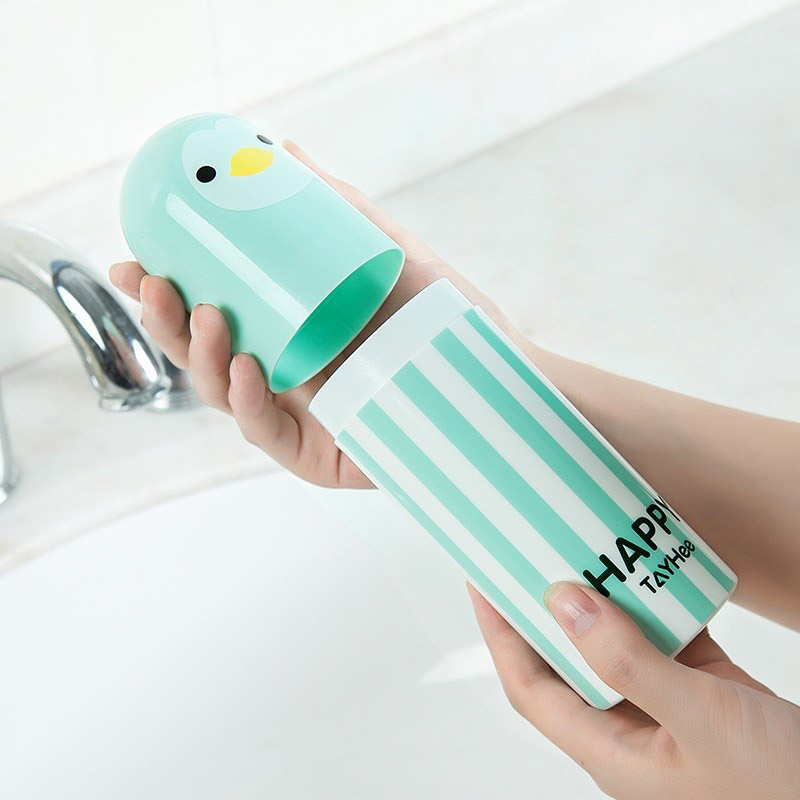 Toothbrush Cup Travel Wash Cup Portable Toothbrush Box Toilet Household Wash Set Cartoon Mouthwash Cup Toothbrush Cup