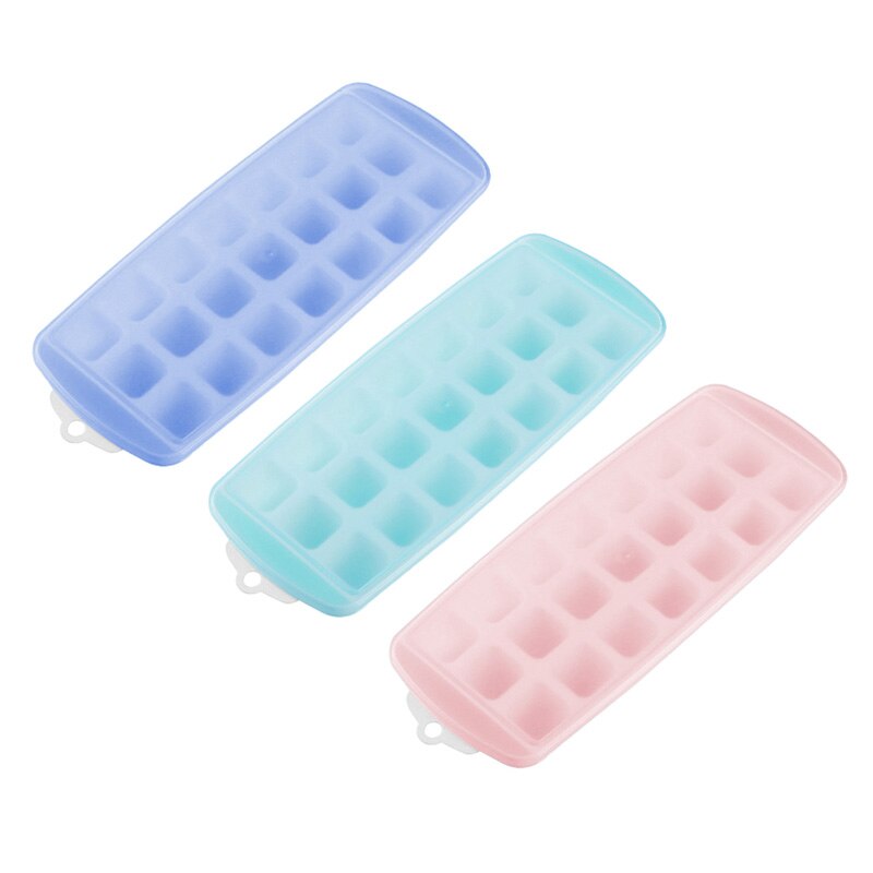 Trays Trays Flexible Silicone Ice Ice With Cube Spill-Resistant Lids Easy Release Ice Trays Make 21 Ice Cube, BPA Free,Stackable