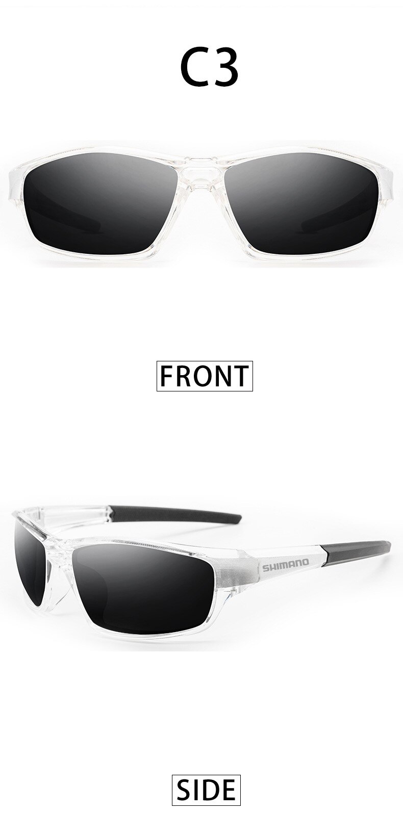 Shimano Vissen Bril Mannen Vrouwen Vissen Zonnebril Bril Camping Wandelen Driving Fietsen Eyewear Sport Zonnebril: C3