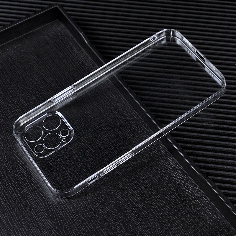 Transparent Hard PC Plastic Phone Case For Apple iPhone 13 12 11 Pro Max Case Lens Protection Shockproof Ultra thin Clear Cover