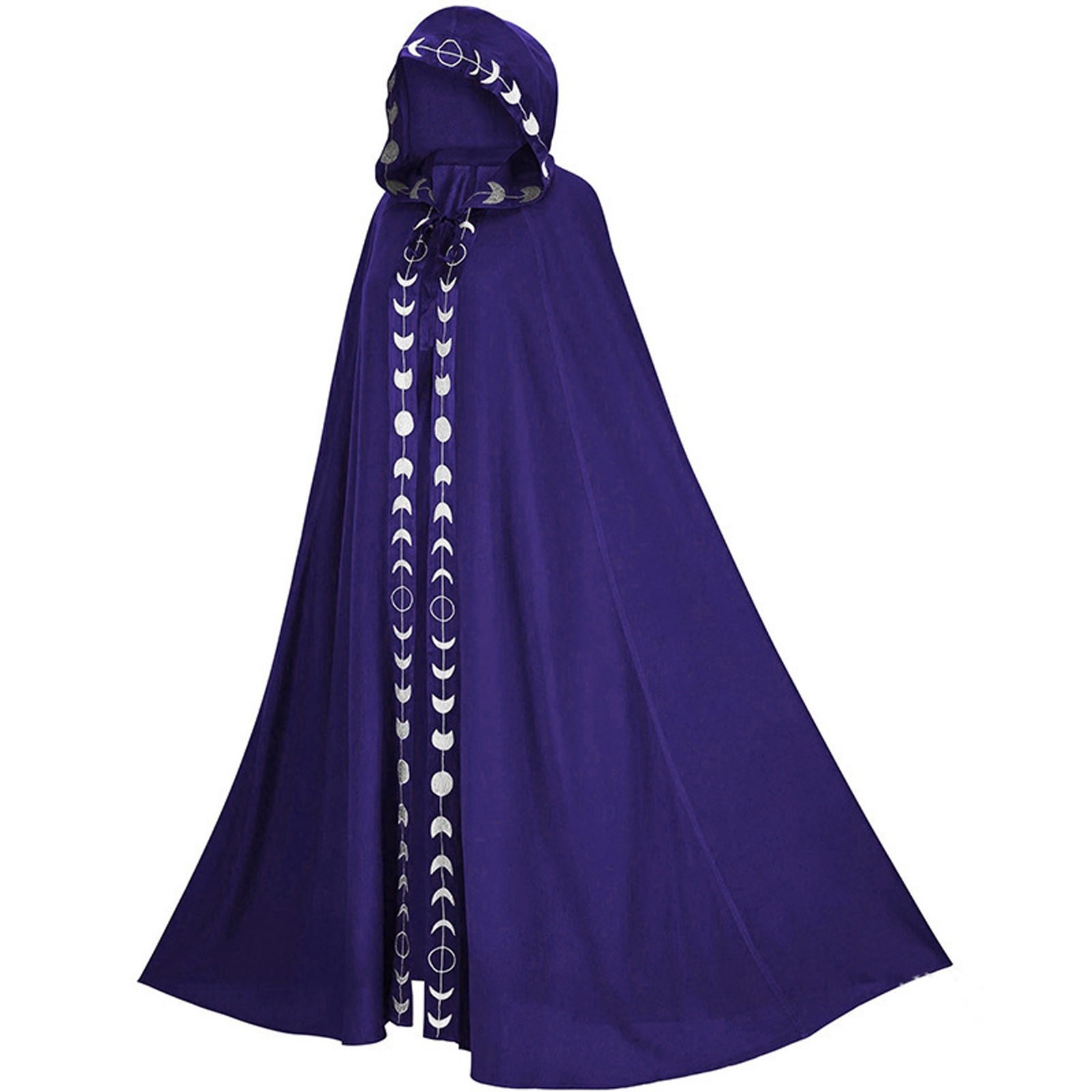 Mantello Cosplay di Halloween medievale cappotto con cappuccio cappotto mantello gotico Vintage Trench lungo Costume Cosplay di Halloween mantello da mago